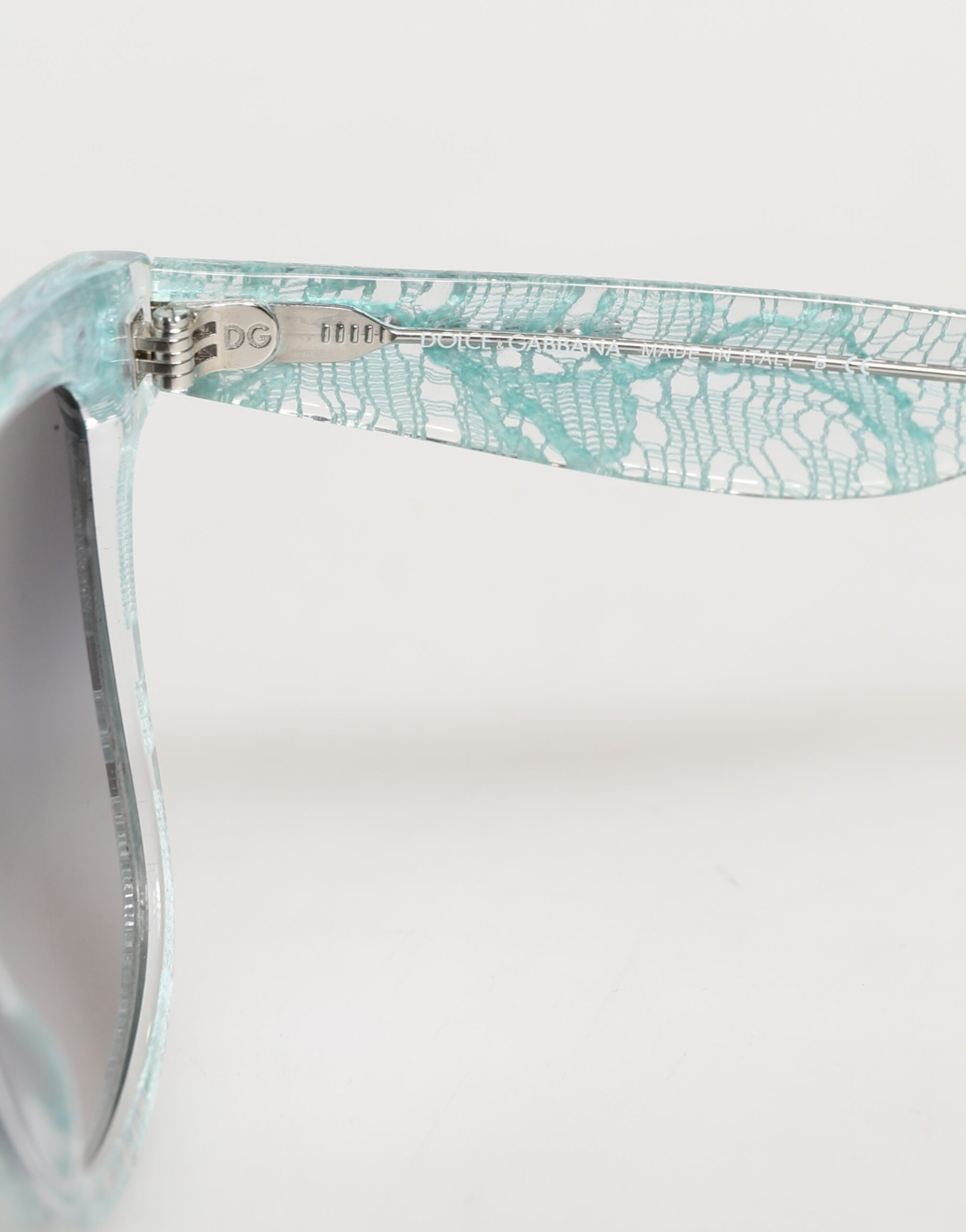 Dolce & Gabbana DG4190 Очки-солнцезащитные прямоугольные с синим кружевом из ацетата