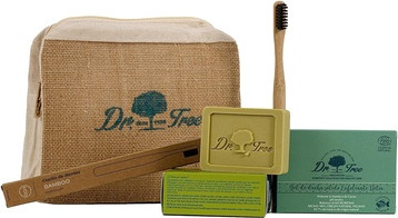 Shampoo Feuchtigkeitsshampoo Peeling Duschgel Bambusseifenschale Öko-Kulturbeutel Dr Tree