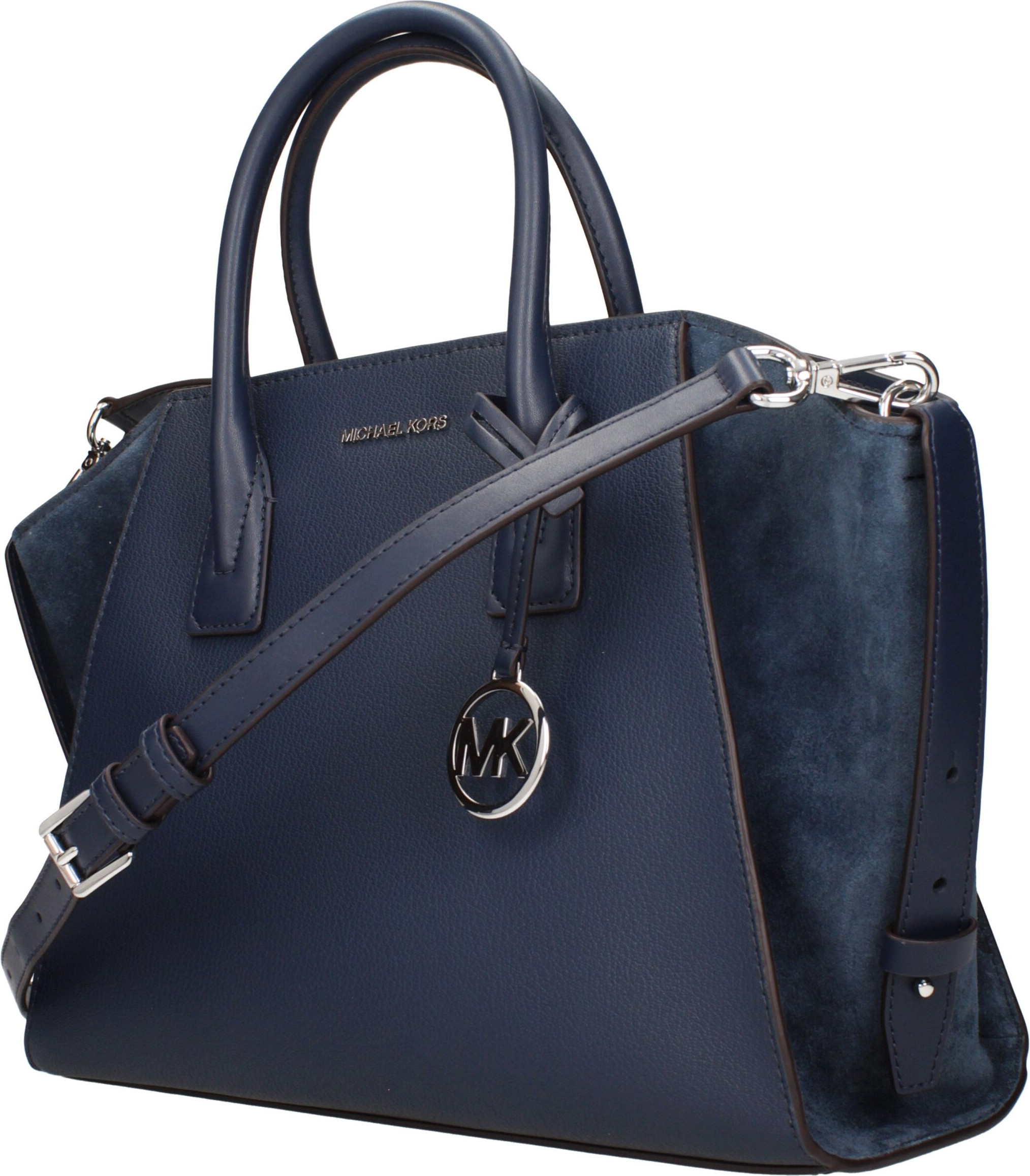 Синие кожаные сумки Michael Kors