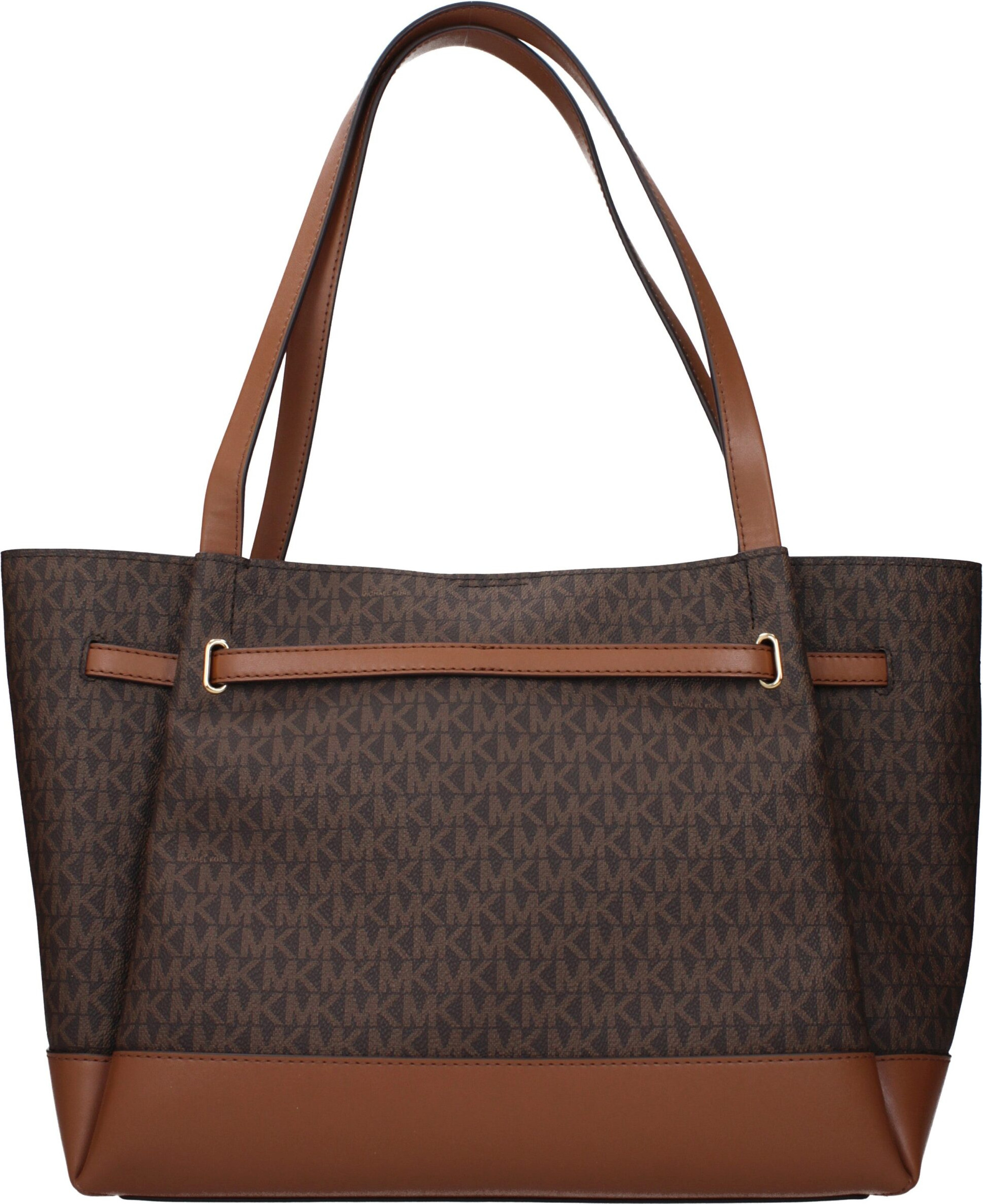 Коричневая тканевая сумка через плечо Michael Kors