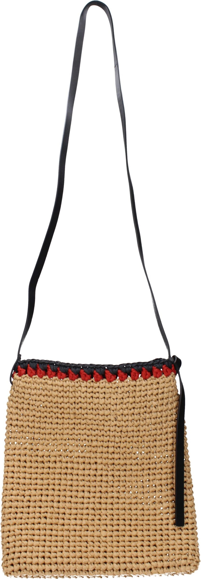 Beige Raffia Crossbody Bag Jil Sander