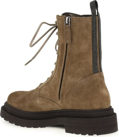 Brown Calf Leather Lace-Up Boots