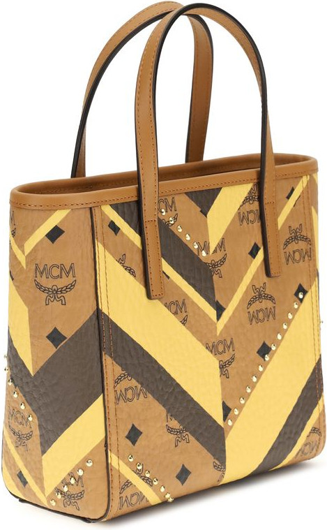 MCM multicolor fabric shoulder bag