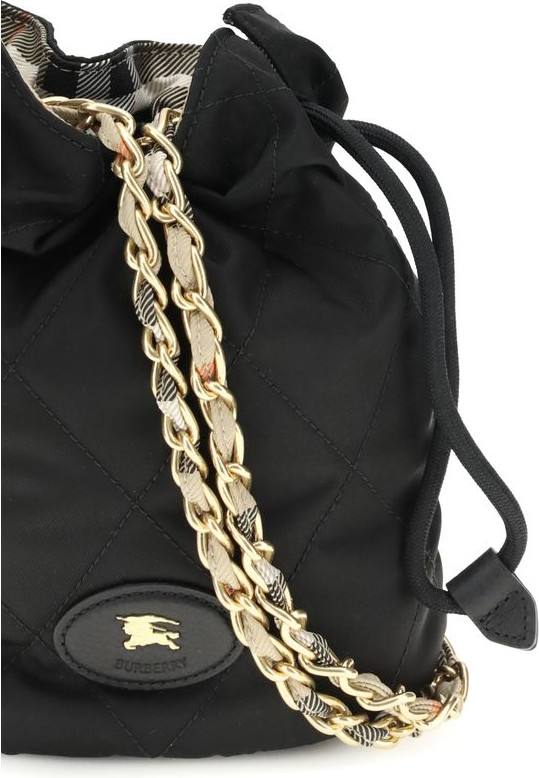 Black Nylon Backet Bag Burberry