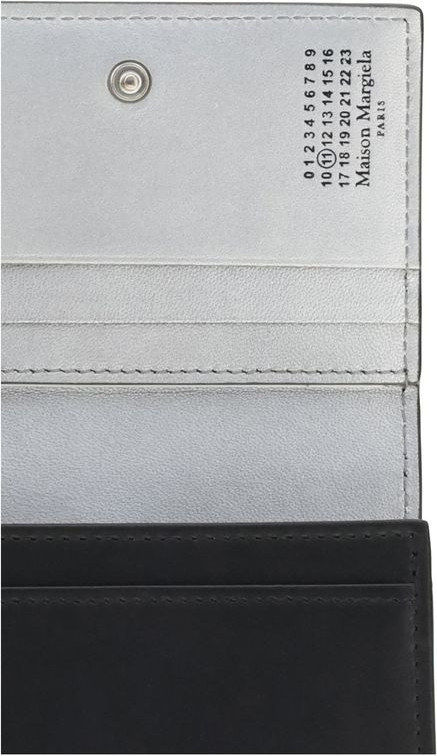 Black Leather Wallet Maison Margiela