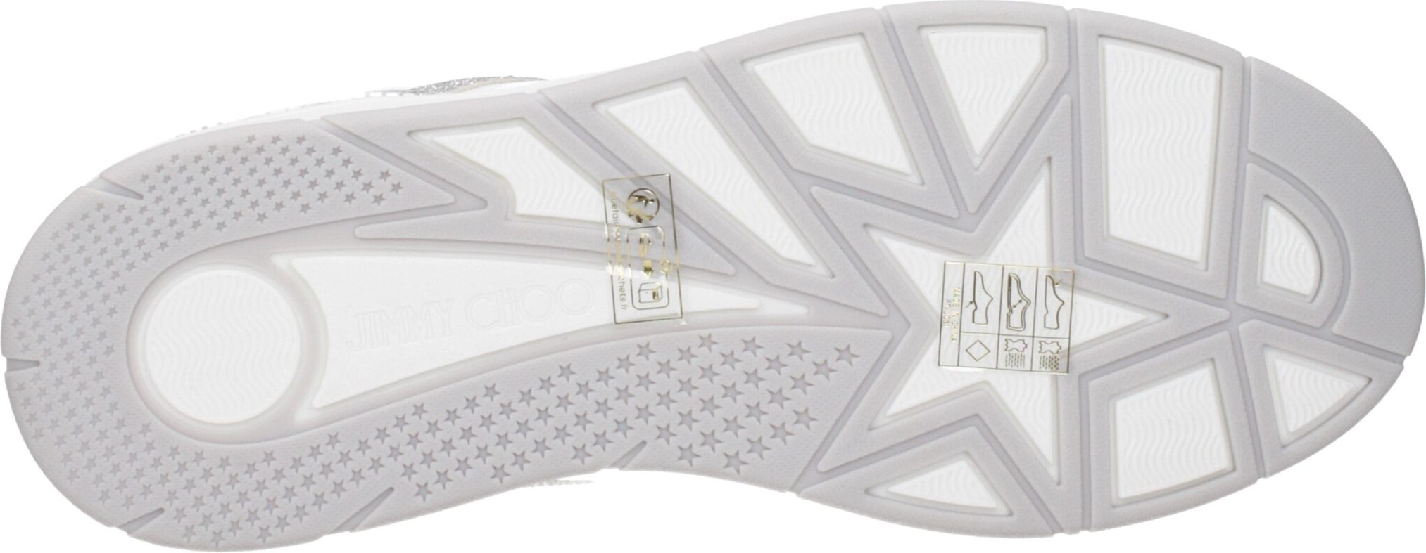 Белые низкие кожаные кроссовки Jimmy Choo Eyewear