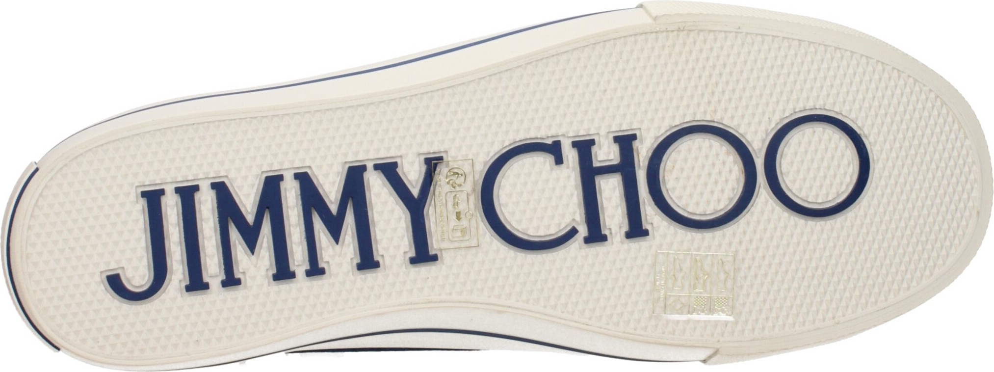 Низкие кроссовки из синей ткани от Jimmy Choo Eyewear