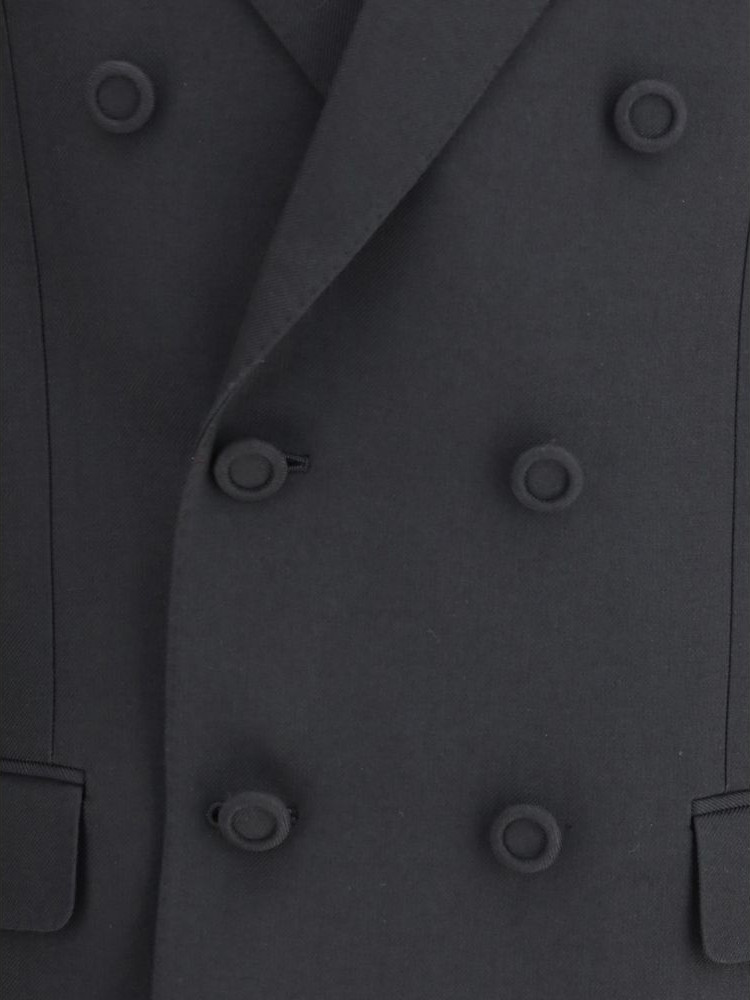 Черное пальто Valentino из полиэстера