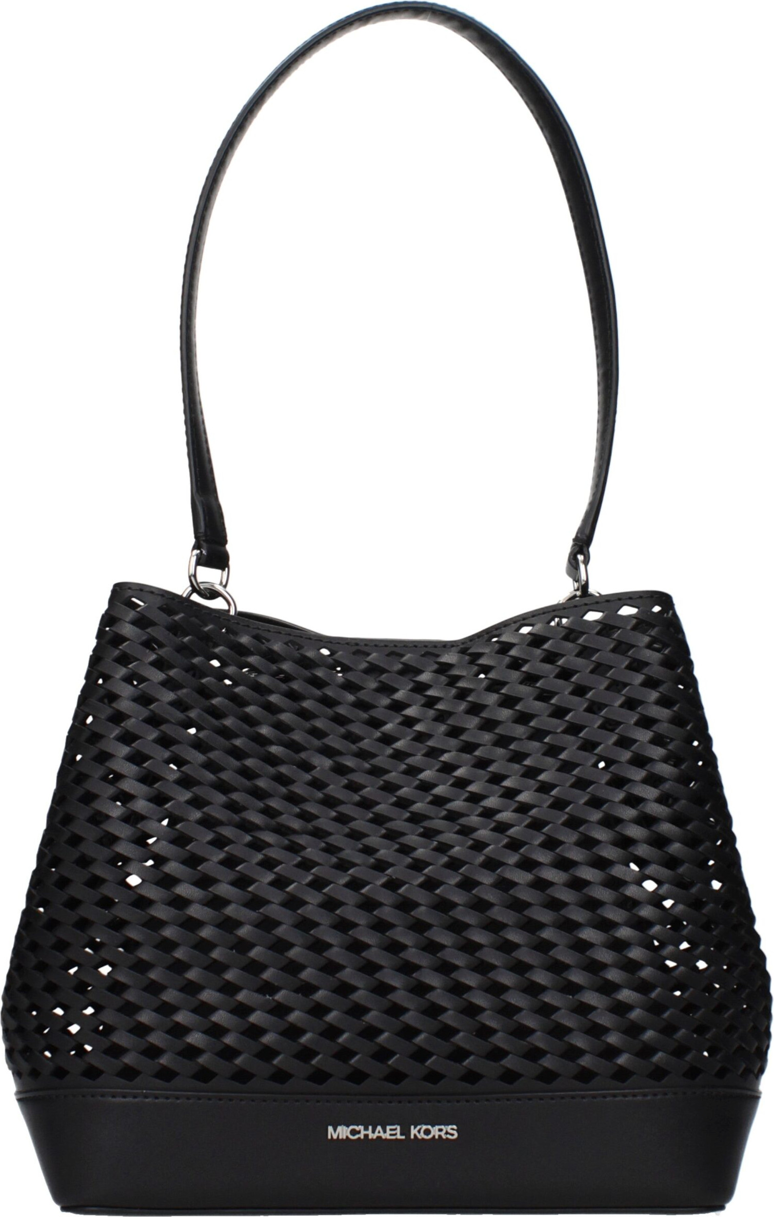 Qora charm yelka sumkasi Michael Kors