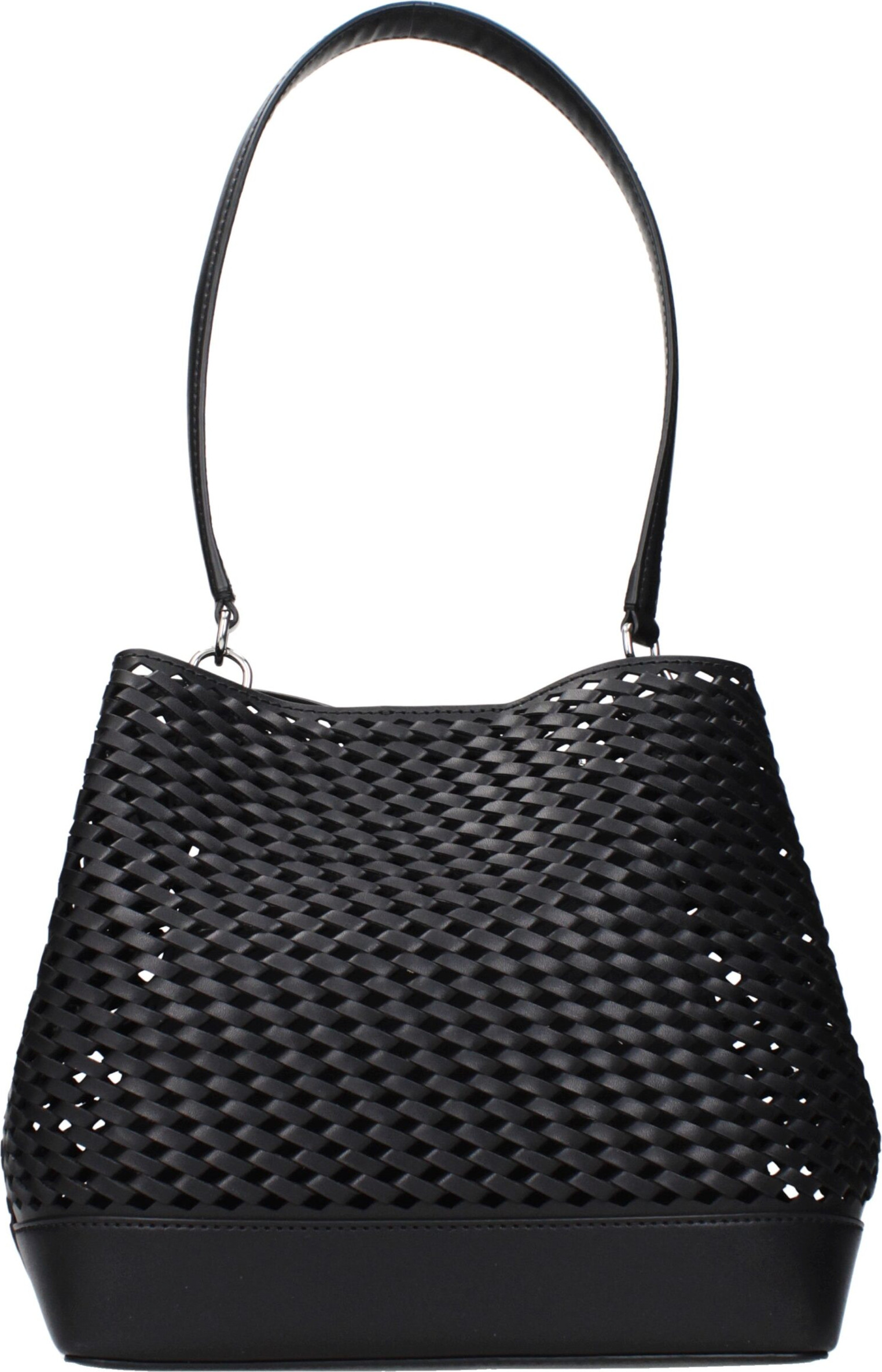 Qora charm yelka sumkasi Michael Kors
