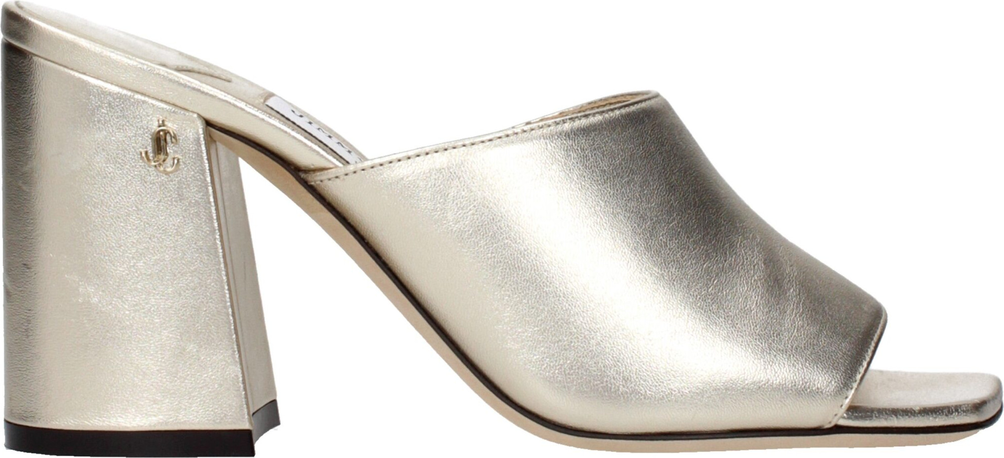 Золотые кожаные босоножки на платформе от Jimmy Choo