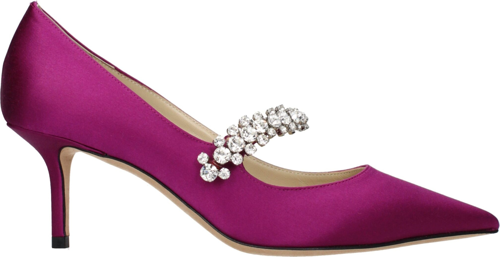 Туфли Jimmy Choo на среднем каблуке из розового сатина