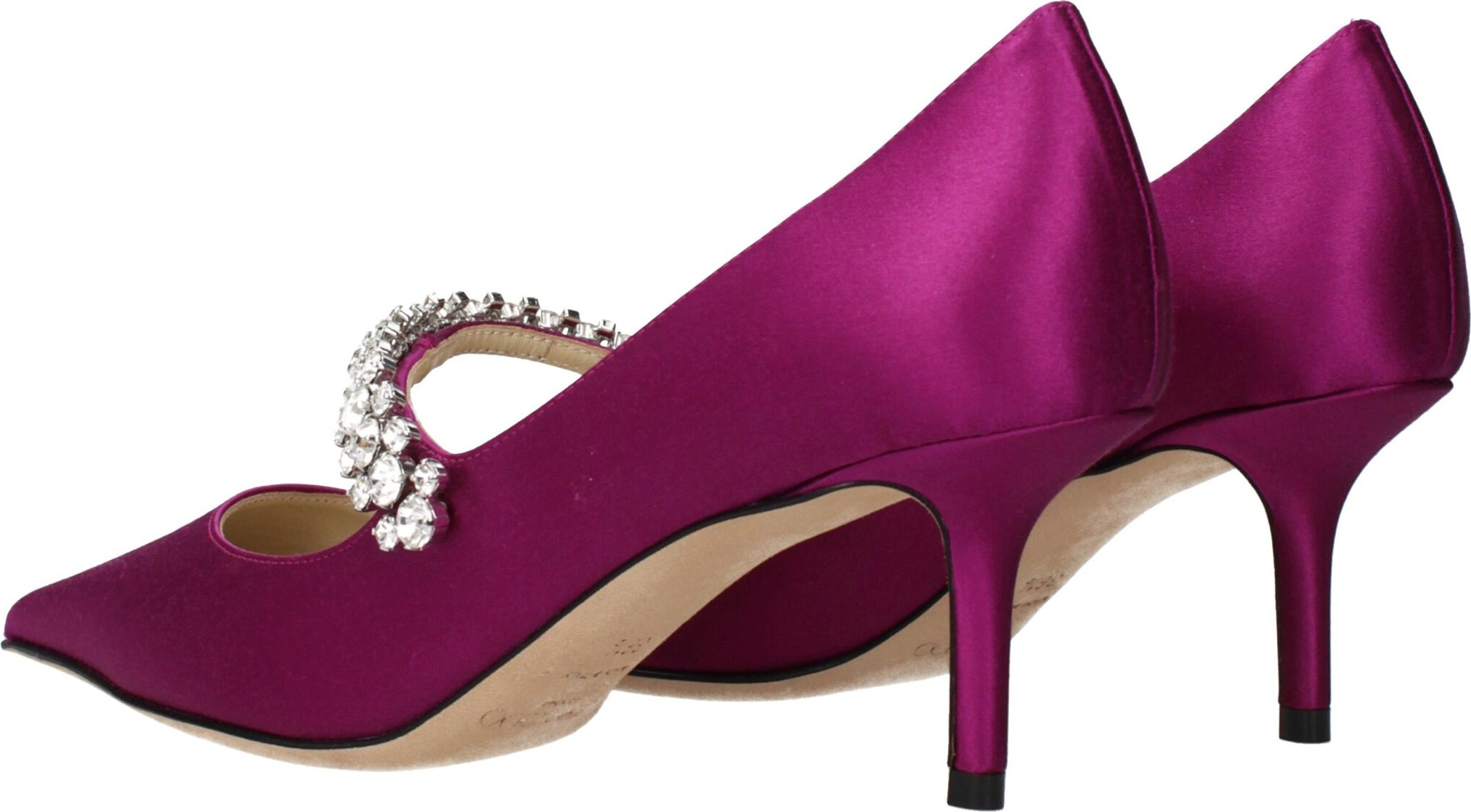 Туфли Jimmy Choo на среднем каблуке из розового сатина