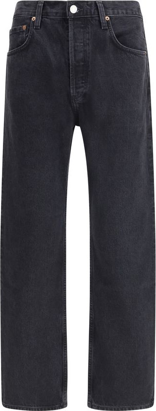 Qora paxta tikstraight-leg Jeans AGOLDE