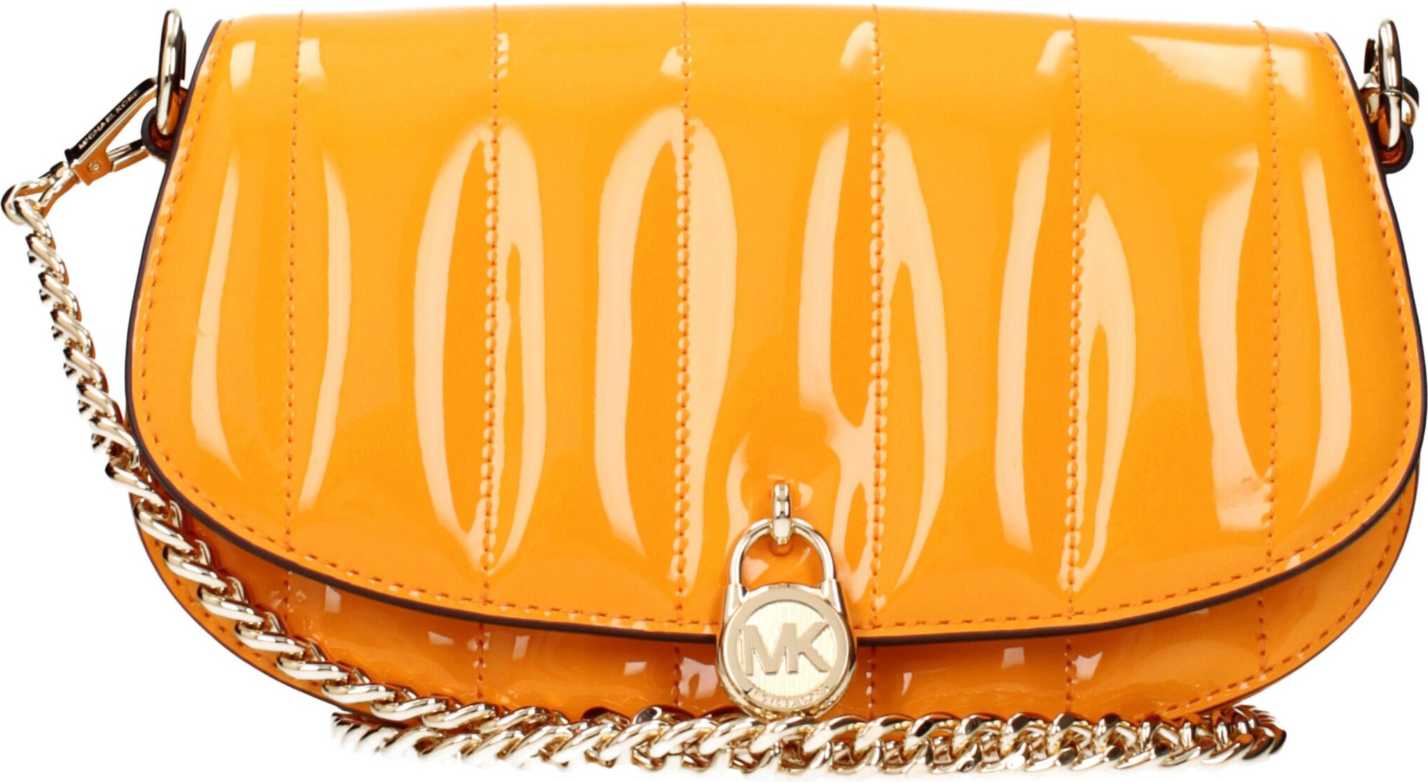 Orange Leather Crossbody Bag