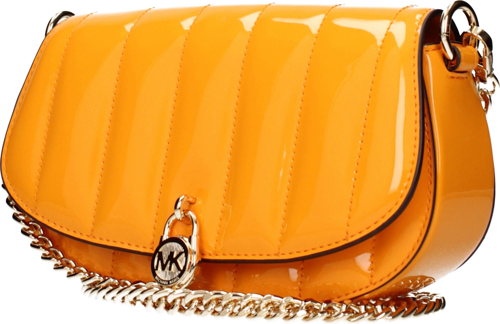 Orange Leather Crossbody Bag