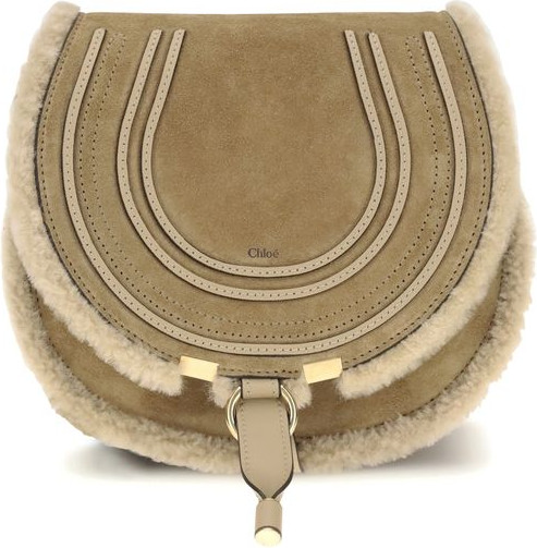 Beige Calf Leather Bos Taurus Shoulder Bag