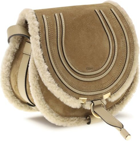 Beige Calf Leather Bos Taurus Shoulder Bag