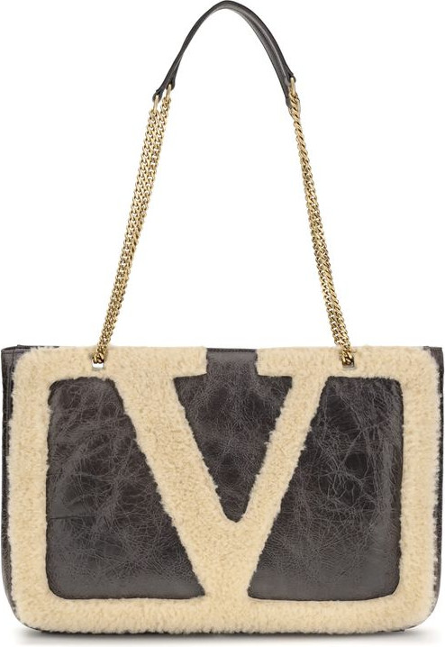 Black Lamb Ovis Aries Aries Shoulder Bag Valentino Garavani