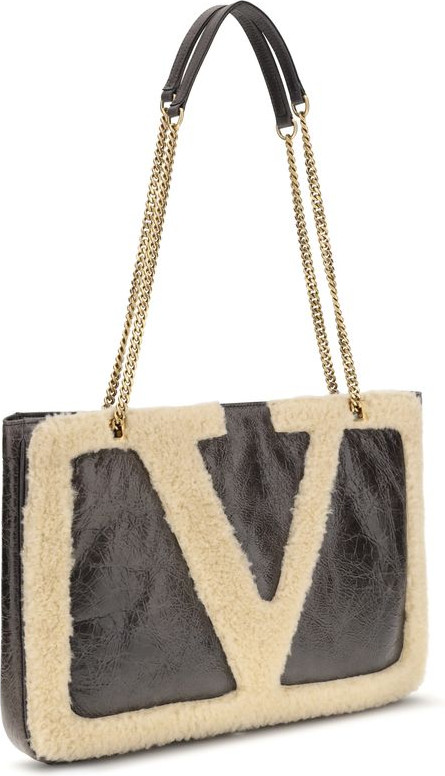 Black Lamb Ovis Aries Aries Shoulder Bag Valentino Garavani