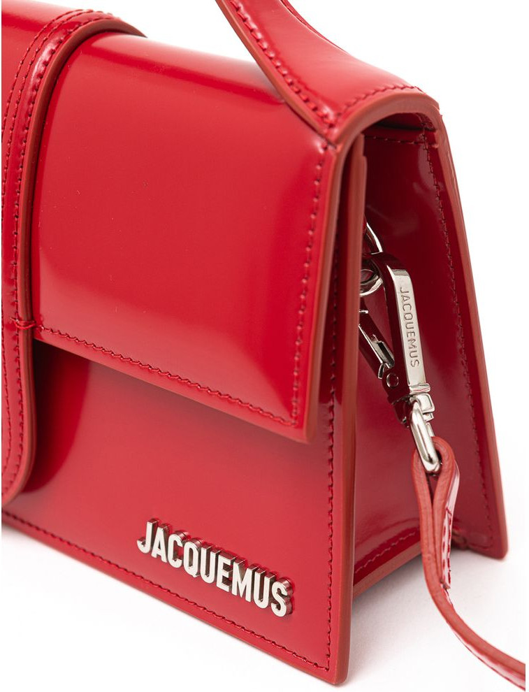 Красная сумка Jacquemus на плечо из кожи