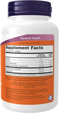 Softgels Now Foods Maximum Strength CoQ10