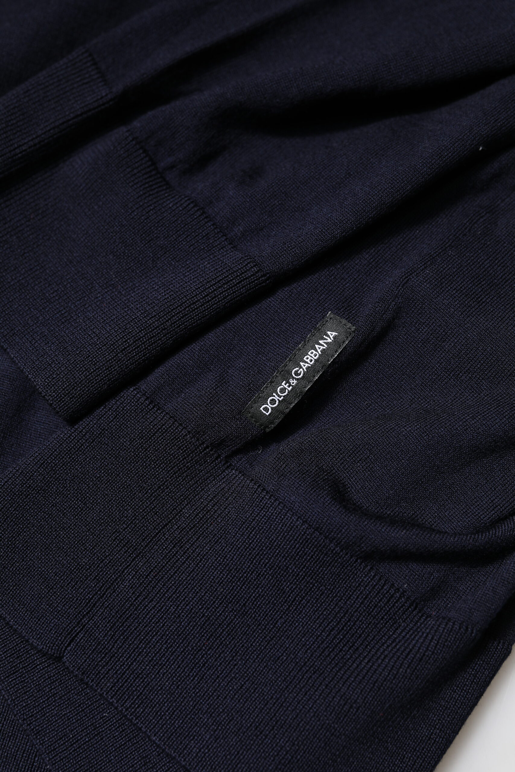 Ko'k uzun yengli turtleneck'li sviter Dolce & Gabbana