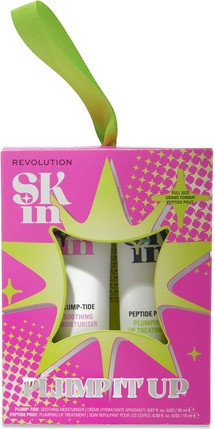 Наборы для сияния кожи и палетки Revolution Skin Plump It Up Подарочный набор с увлажняющим кремом Plumptide и пептидами