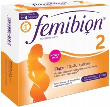 Nahrungsergänzungstabletten und -kapseln Femibion Natal 2 Schwangerschaft
