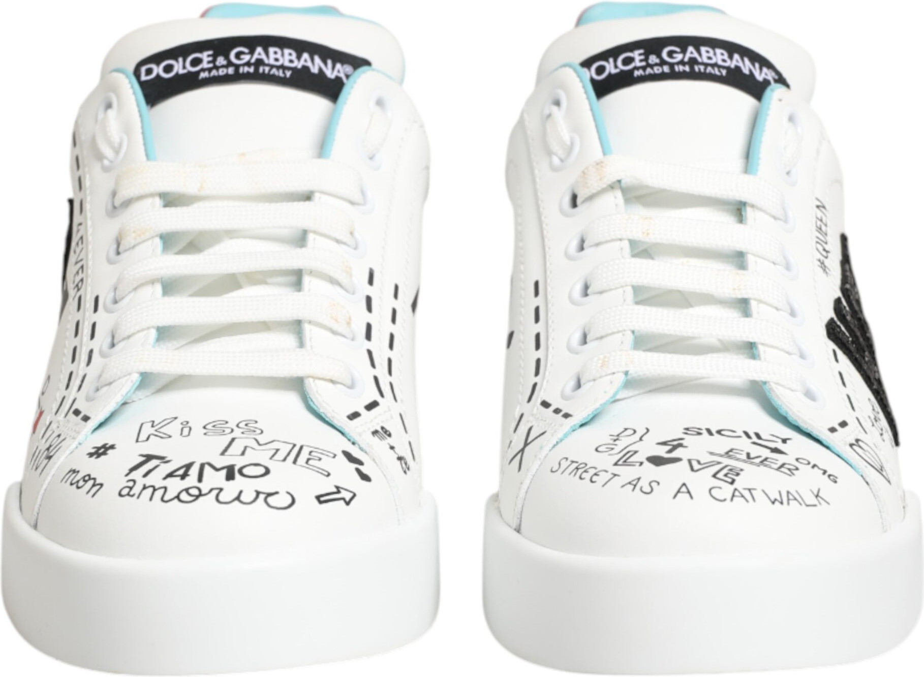 Oq teri uchun krossovkalar Dolce & Gabbana