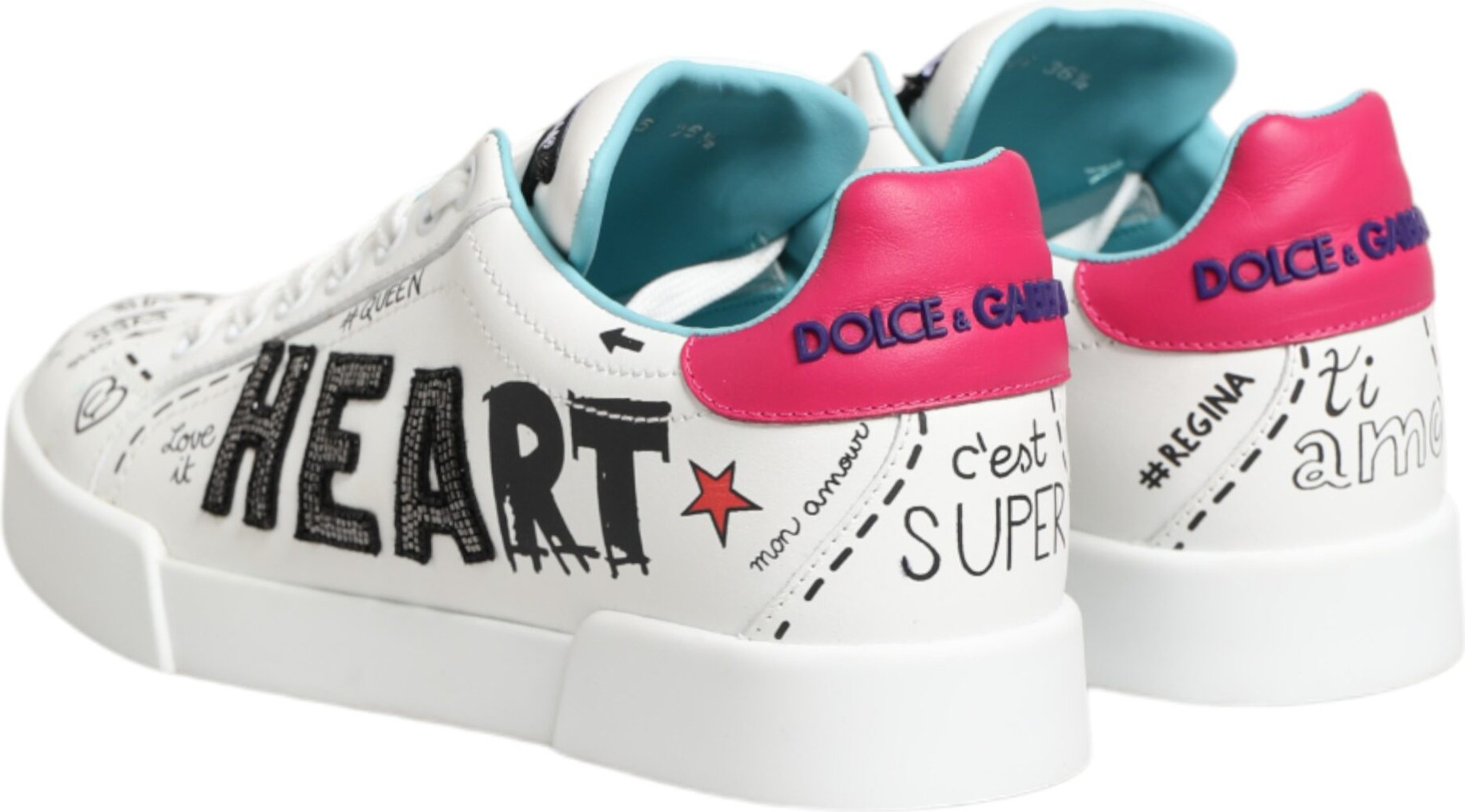 Oq teri uchun krossovkalar Dolce & Gabbana