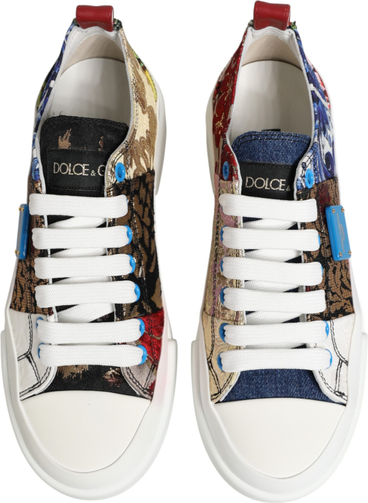 Multicolor Patchwork Low Top Sneakers Shoes Dolce & Gabbana
