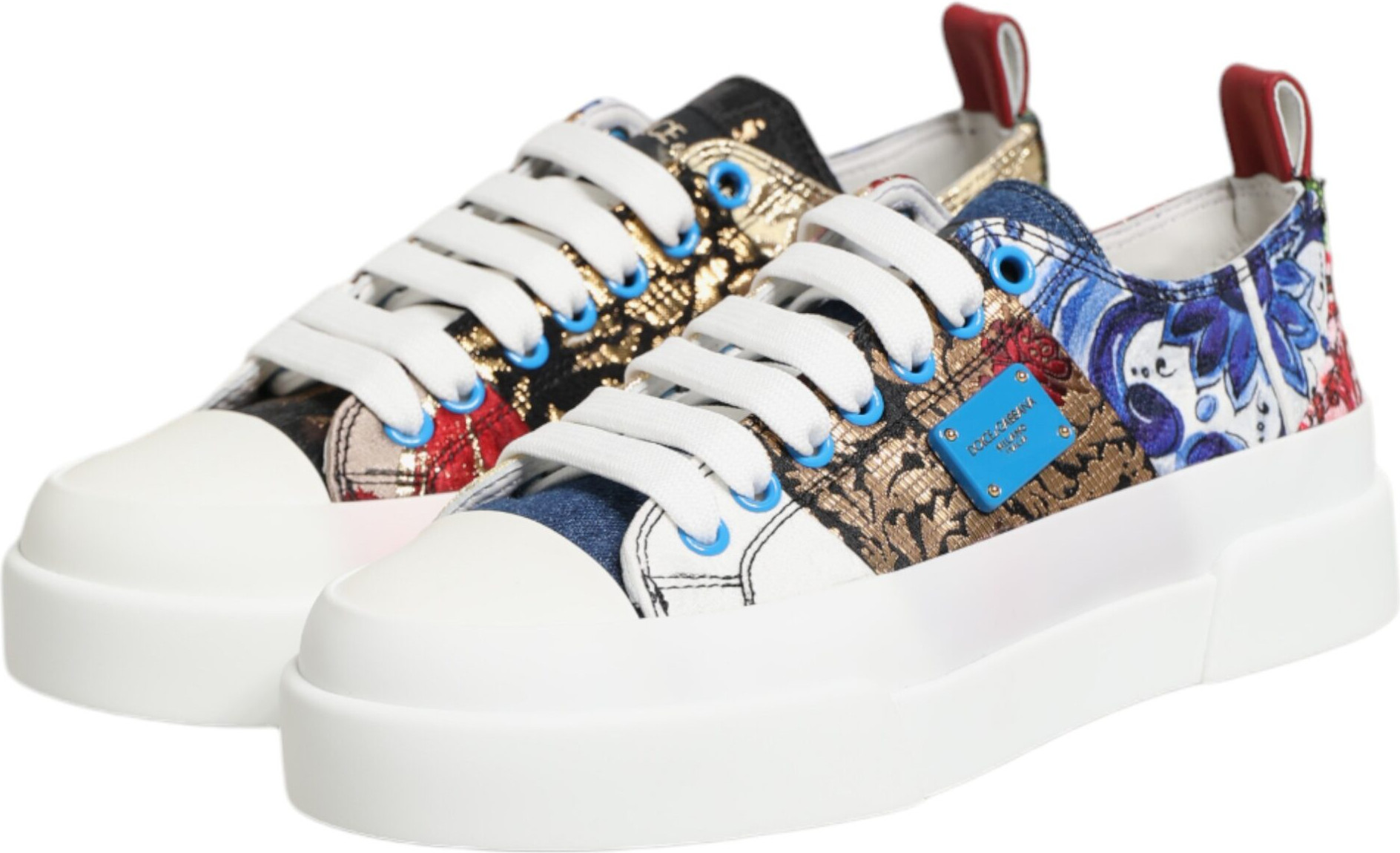 Multicolor Patchwork Low Top Sneakers Shoes Dolce & Gabbana