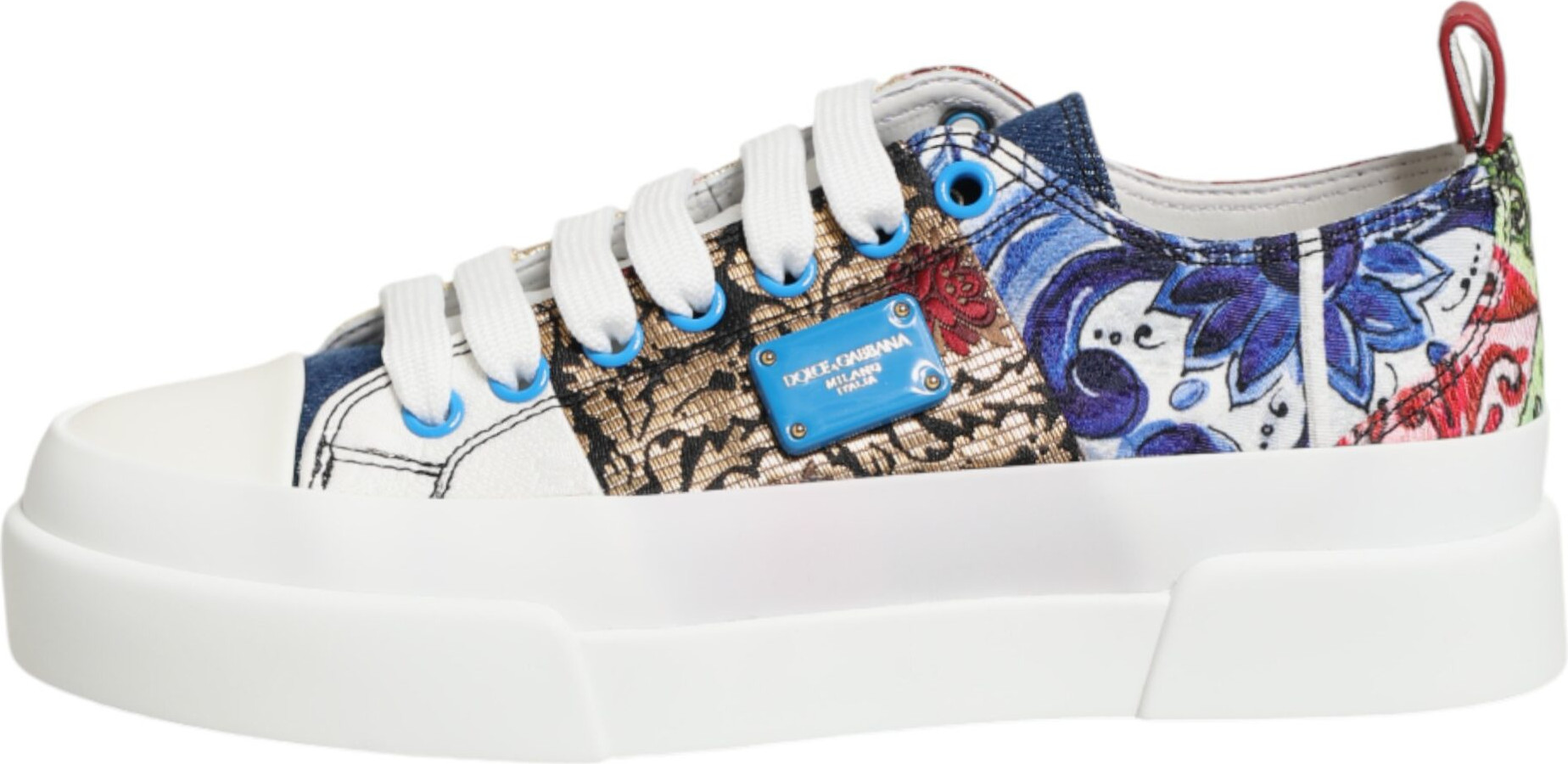 Multicolor Patchwork Low Top Sneakers Shoes Dolce & Gabbana
