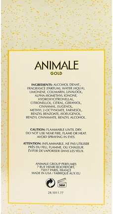 Eau De Toilette Animale Gold