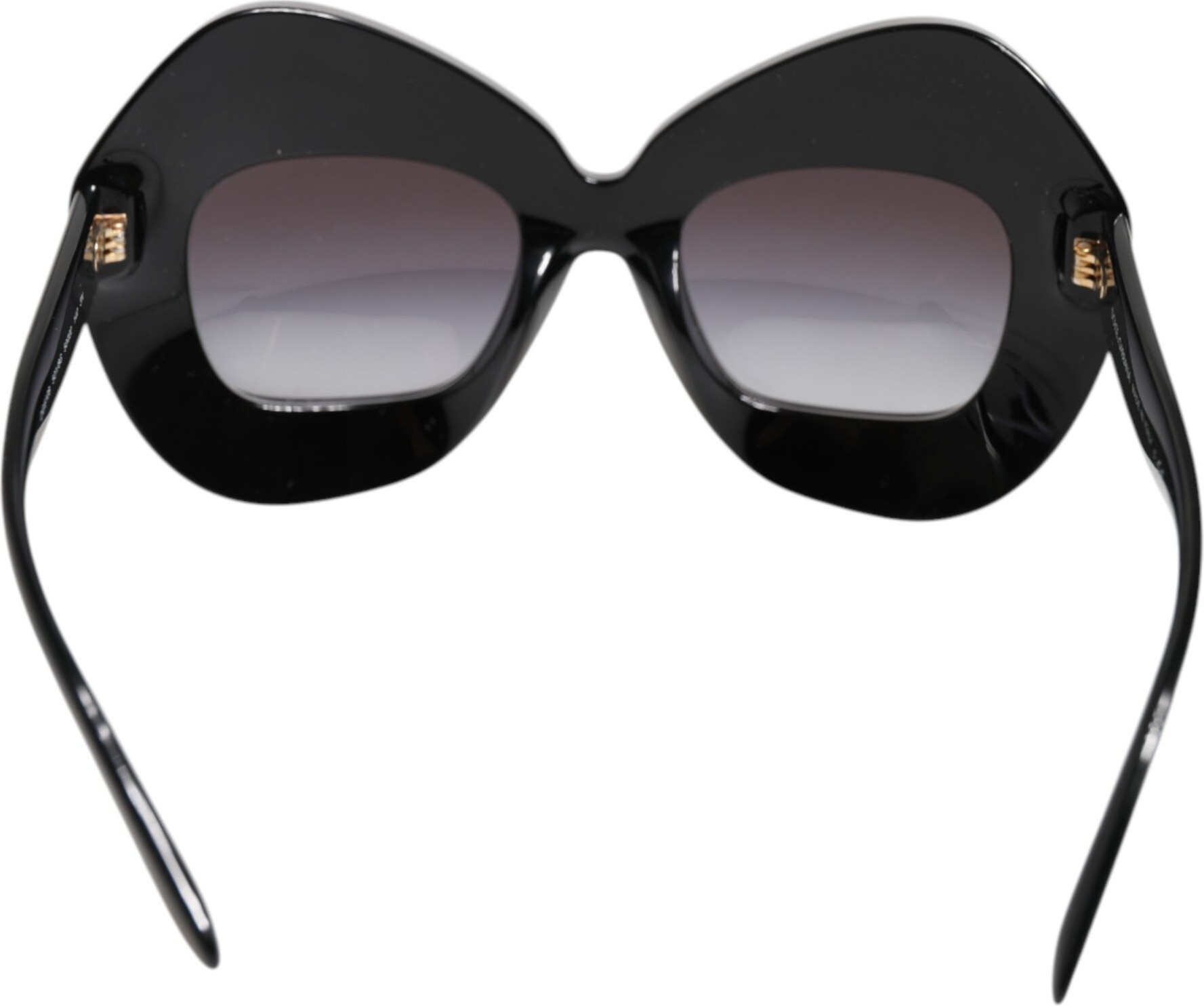 Sunglasses Dolce & Gabbana Black White PIED DE POULE Print Oversized Shades