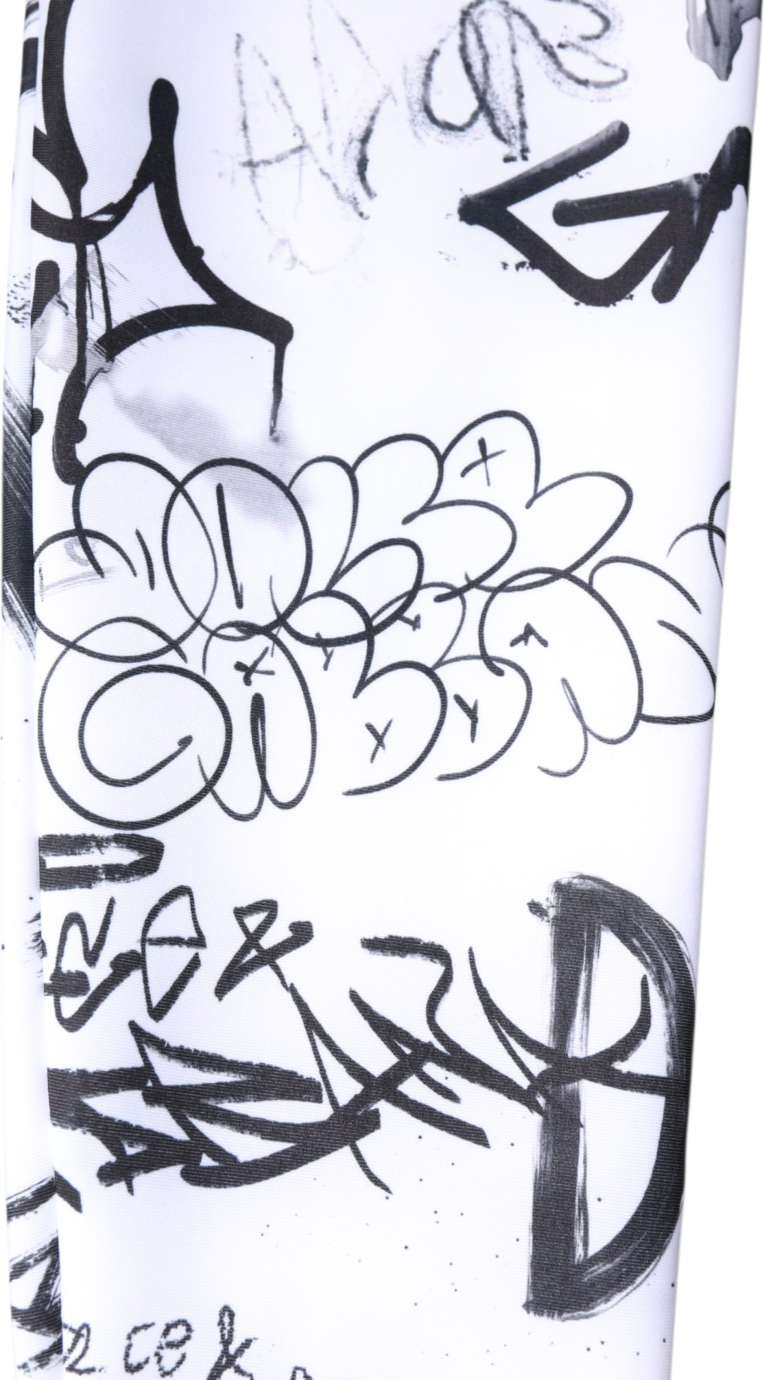 White Graffiti Cotton Over Calf Stockings Socks Dolce & Gabbana
