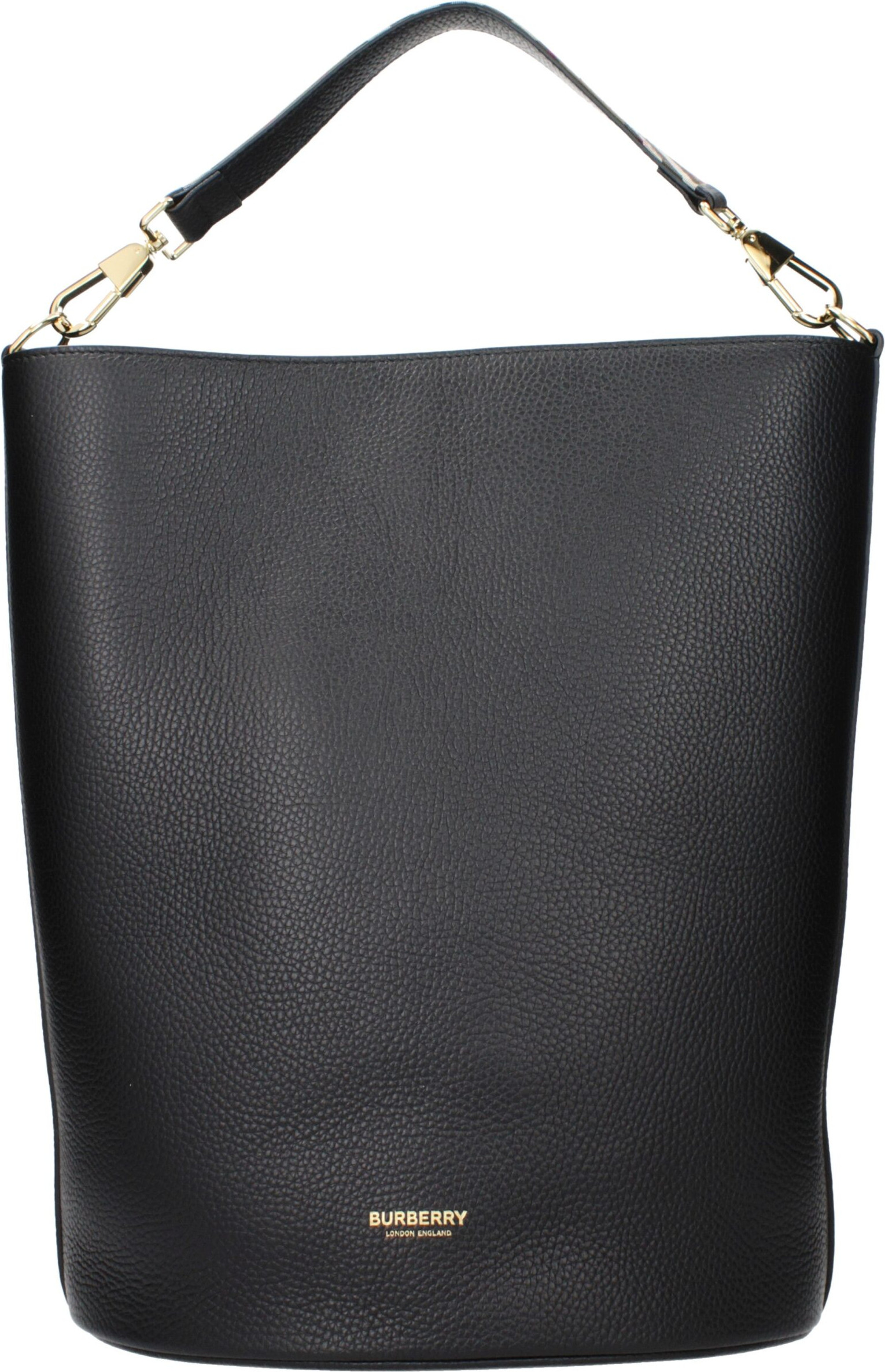 Qora charm qo'l sumkasi Burberry