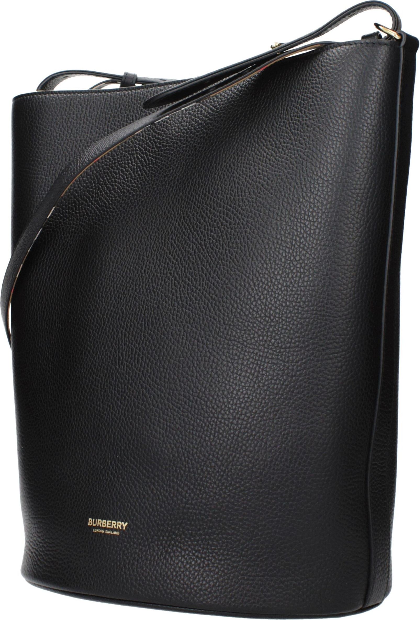 Qora charm qo'l sumkasi Burberry