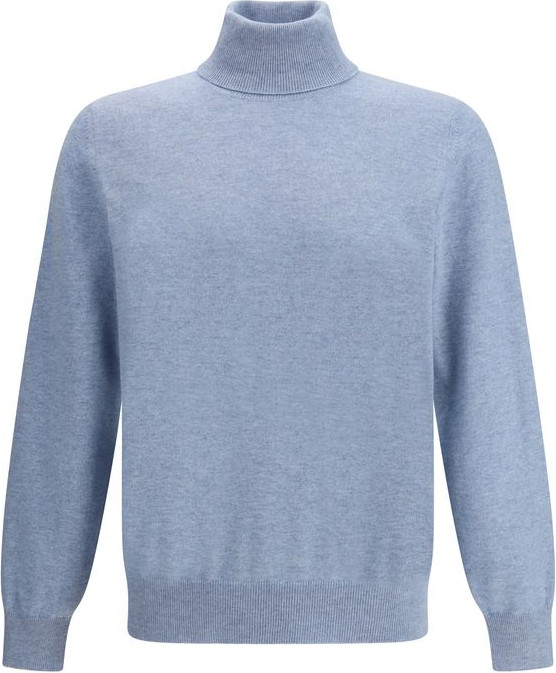 Sweater Brunello Cucinelli Light Blue Cashmere Cashmere Sweater