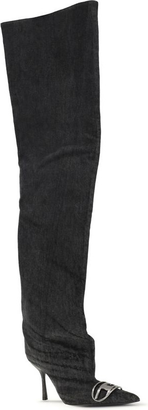Ботинки Diesel Black Fabric Over The Knee