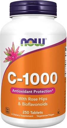 Tablets Now Foods NOW Vitamin C-1,000 with Rose Hips and Bioflavonoids