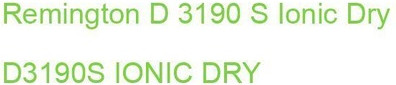 Hair Dryer Remington D3190S Ionic Dry