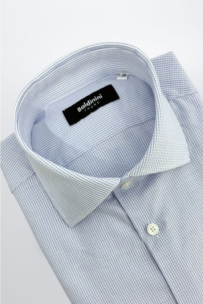 Baldinini Trend Light Blue Cotton Men Shirt
