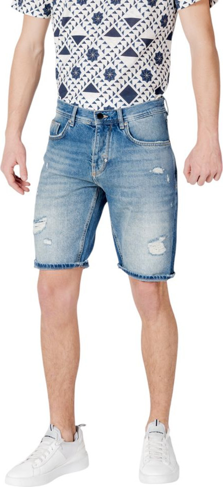 Blue Cotton Bermuda Shorts Antony Morato
