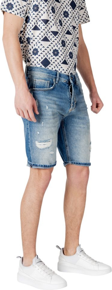 Blue Cotton Bermuda Shorts Antony Morato