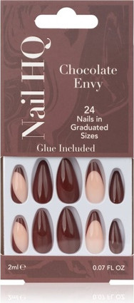 Artificial Nails Nail Hq Almond Fake Nails Chocolate Envy