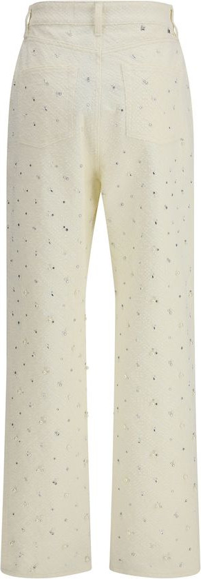 Белые повседневные хлопковые брюки Golden Goose