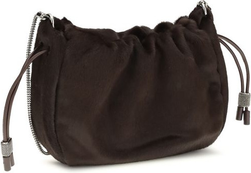 Brown Fur Shoulder Bag