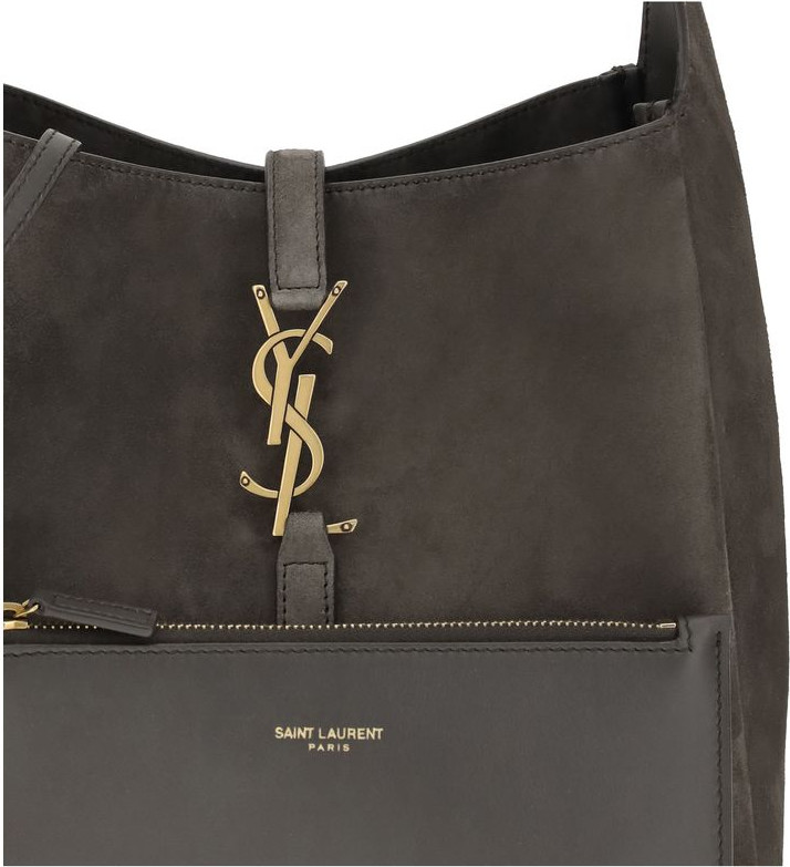 Сумка на плечо Saint Laurent из серой телячьей кожи Bos Taurus
